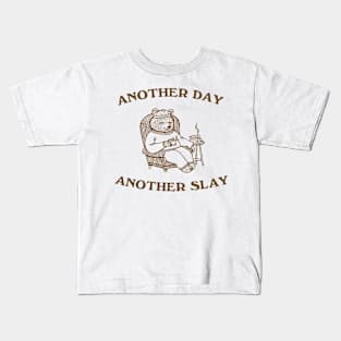 Another Day Another Slay Graphic T-Shirt, Retro Unisex Adult T Shirt, Funny Bear T Shirt, Meme Kids T-Shirt